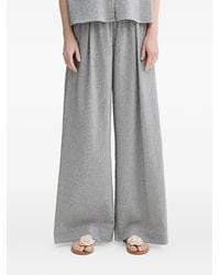 Sessun - Palazzo Broek Met Elastische Taille En Krijtstreep - Lyst
