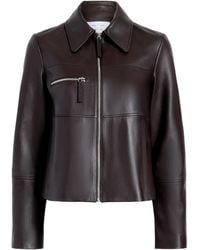 Proenza Schouler - Annabel Jacket In Leather- Chocolate - Lyst