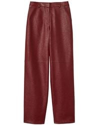 Twinset - Wide Faux Leather Trousers - Lyst