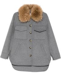 Ava Adore - Faux-Fur-Collar Coat - Lyst