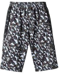 Amir Slama - Geometric Mesh-Paneled Cotton Track Shorts - Lyst
