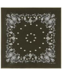 Etro - Silk Scarf With Placed Floral Paisley Print - Lyst