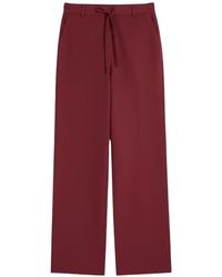 Max Mara - Drawstring Straight-Leg Trousers - Lyst