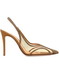 Gianvito Rossi - 95Mm Brenda Crystal-Embellished Slingback Pumps - Lyst