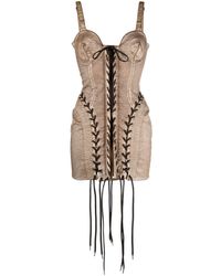 Jean Paul Gaultier - X Knwls Mini-jurk Met Veters - Lyst