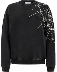 Philipp Plein - Spiderweb Strass Round Neck Sweatshirt - Lyst