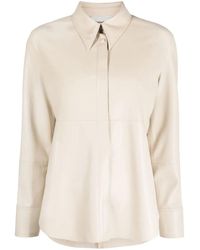 Nanushka - Coated Long-Sleeve Shirt - Lyst