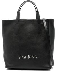 Marni - Logo-Embroidered Tote Bag - Lyst