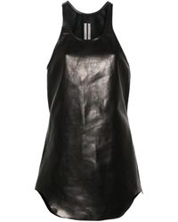 Rick Owens - Sleeveless Leather Top - Lyst