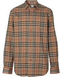 Burberry - Camicia Con Motivo Vintage Check - Lyst