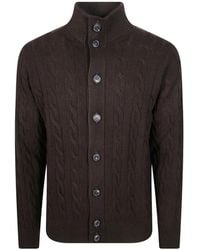 FILIPPO DE LAURENTIIS - Cable-Knit Button-Up Cardigan - Lyst