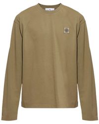 Stone Island - Logo-Patch Long-Sleeve T-Shirt - Lyst