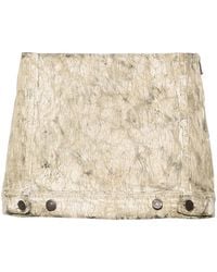 Acne Studios - Coated Denim Mini Skirt - Lyst