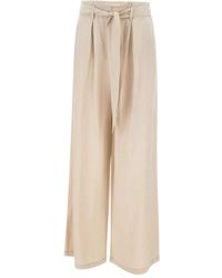 Kaos - Pantalon Droit À Taille Nouée - Lyst