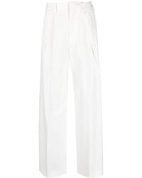 MM6 by Maison Martin Margiela - Pleated High-waist Tailored Trousers - Lyst