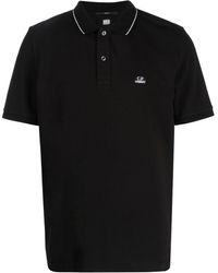 C.P. Company - Logo-patch Cotton Polo Shirt - Lyst