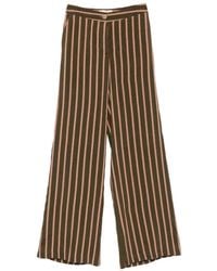 Momoní - Candeo Vertical-Stripe Wide-Leg Linen Trousers - Lyst