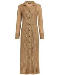 KARL LAGERFELD - Vestido Midi Con Detalle De Ganchillo - Lyst