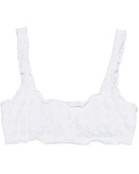 Polo Ralph Lauren - Bikinitop Met Broderie Anglaise - Lyst