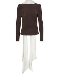 ROTATE BIRGER CHRISTENSEN - Long-Sleeved Scarf Top - Lyst