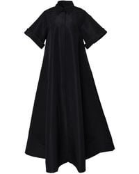 Carolina Herrera - Draped Silk Shirt Gown - Lyst