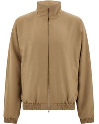 Ferragamo - High-Collar Reversible Jacket - Lyst
