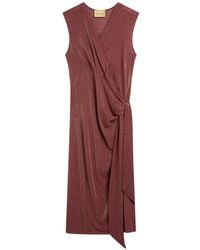 Momoní - Midi Roca Draped Lurex Dress - Lyst