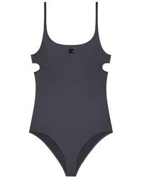 Courreges - Bañador Con Aberturas - Lyst