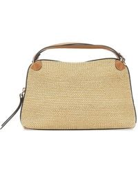 Gianni Chiarini - Alifa Raffia Leather Tote Bag - Lyst