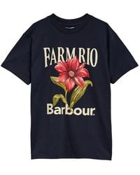 Barbour - X Farm Rio T-Shirt Met Bloemenprint - Lyst