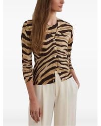 Ralph Lauren - Cardigan mit Zebra-Print - Lyst