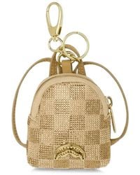 Sprayground - Check-Pattern Rhinestone-Embellished Backpack Keyring - Lyst