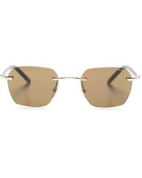 MONT BLANC EYEWEAR - Logo-Plaque Square-Frame Sunglasses - Lyst