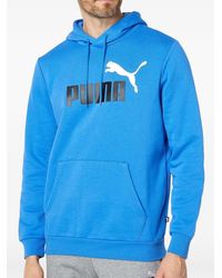 PUMA - Essential Big Logo Fleece Hoodie - Lyst