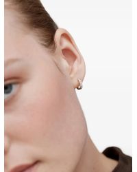 Monica Vinader - Pendientes Essential Con Diamante Y Diseño Huggie - Lyst
