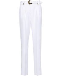 Versace - Baroque Buckle Tapered Trousers - Lyst