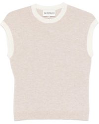 Bompard - Contrasting-Trim Short-Sleeve Vest - Lyst