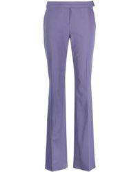 Stella McCartney - Pressed-crease Low-waist Slim-fit Trousers - Lyst