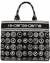 10 Corso Como - Graphic-Print Canvas Tote - Lyst