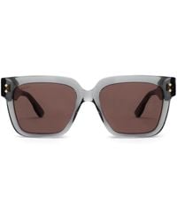 Gucci - Logo-Print Square-Frame Sunglasses - Lyst