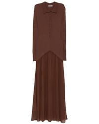 Patrizia Pepe - Ribbed-Knit Fluid-Skirt Dress - Lyst