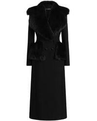 Dolce & Gabbana - Double-Breasted Wool Gabardine Coat - Lyst