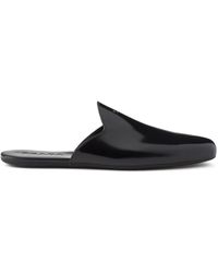 Prada - Open-Back Patent-Leather Slippers - Lyst