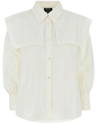 A.P.C. - Katoenen Blouse - Lyst