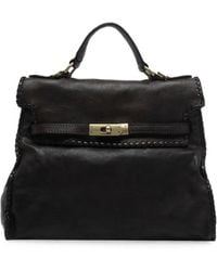 Campomaggi - Ginevra Whipstitch-Trim Leather Shoulder Bag - Lyst