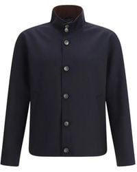 Herno - Jack Met Hoge Hals En Knoop - Lyst