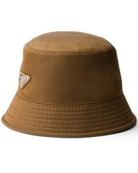 Prada - Re-nylon Triangle-logo Bucket Hat - Lyst