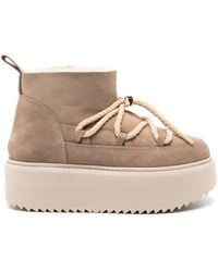 Inuikii - Shearling-lining Suede Platform Boots - Lyst