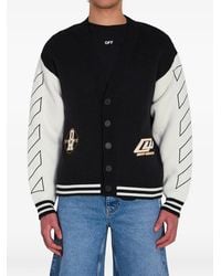 Off-White c/o Virgil Abloh - Ribbed V-Neck Cardigan - Lyst