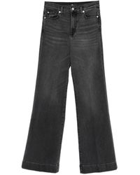 7 For All Mankind - Modern Dojo Faded-Effect Wide-Leg Jeans - Lyst